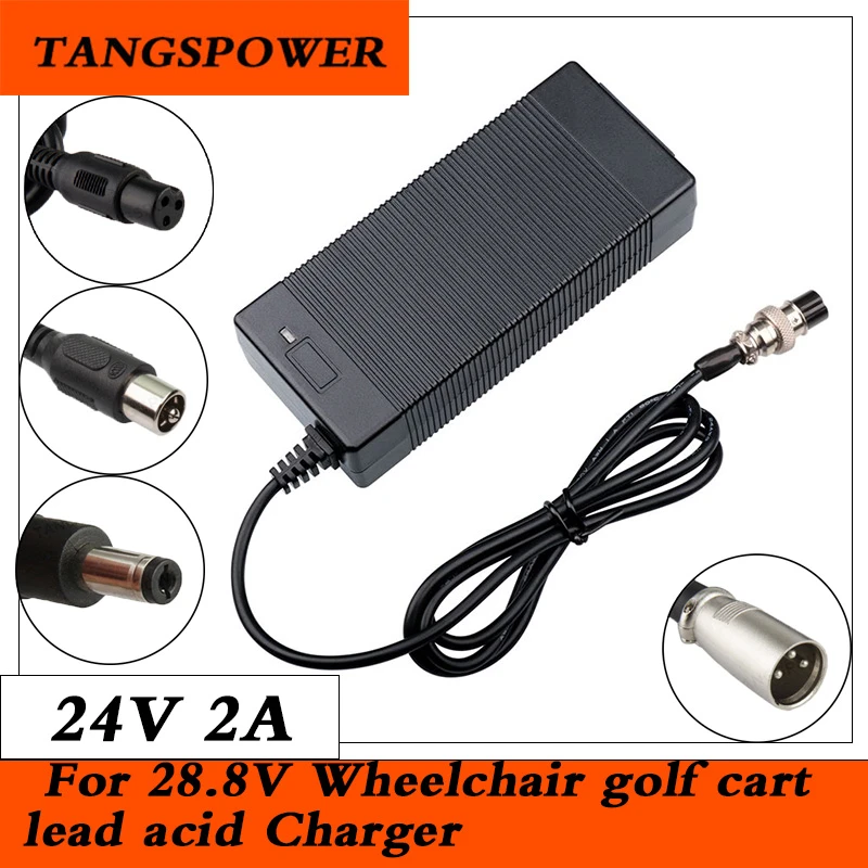 Leadacid Battery Charger 24V 2A For 28.8V Wheelchair Golf Cart Lead