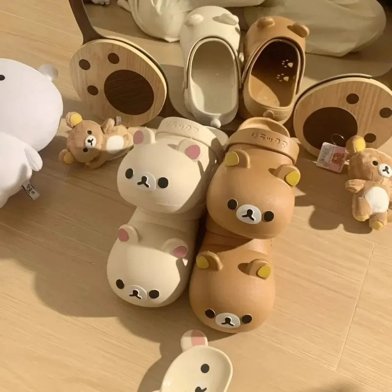 Cartoon Bear Women's Slippers Breathable Summer Beach Sandals_voghion.com