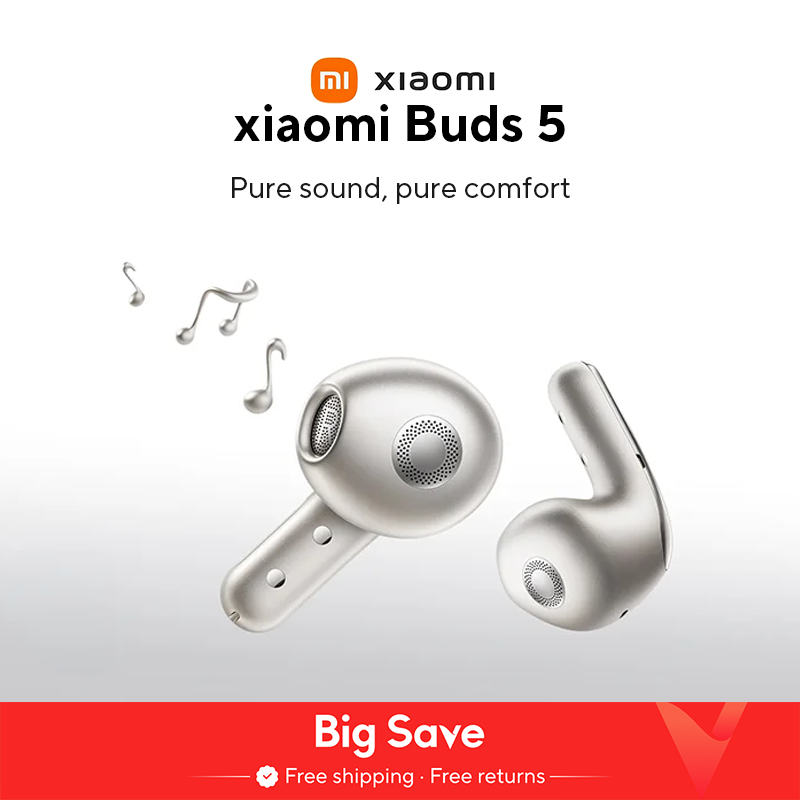 Original Xiaomi Buds 5 Earphone TWS AI Active Noise Cancelling HiFi Wireless Bluetooth Sound Recording Headphone Lossless Audio