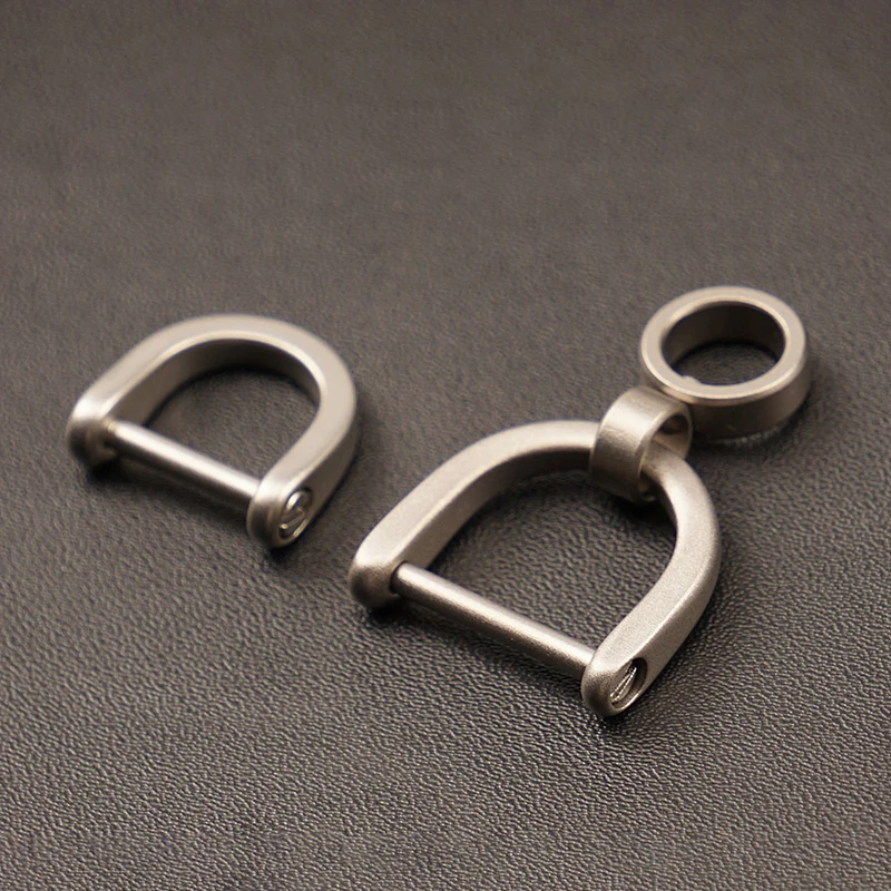 Titanium Horseshoe Clasp Key Shackle with D-Ring Design