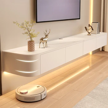 플로팅 벽걸이 TV 캐비닛, 목재 거실, 모던 홈 캐비닛 스탠드, 스토리지 뮤블 TV 서스펜션 벽화 집 가구