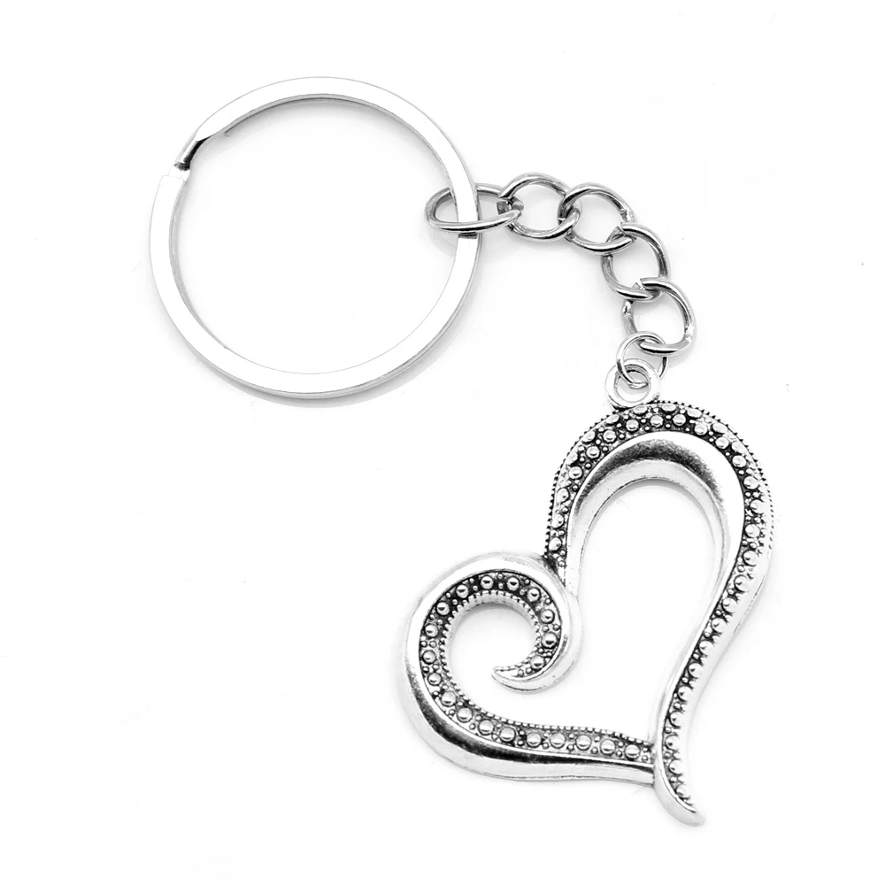 

1 Piece Skeleton Heart Personalised Keyring Male Jewelry 36x37mm