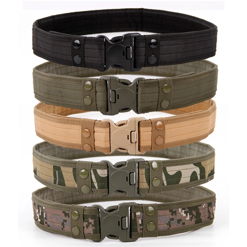 

2023 Hot Mens Tactical Belt Military Nylon Belts Outdoor Multifunctional Training Belt High Quality Camouflage Waist Strap
