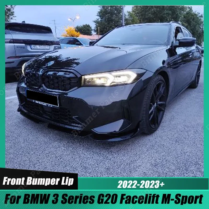 

For BMW 3 Series G20 Facelift M-Sport 2022-2023+ Front Bumper Lip Chin Spoiler Splitter Diffuser Bodykit Tuning Accessories Part