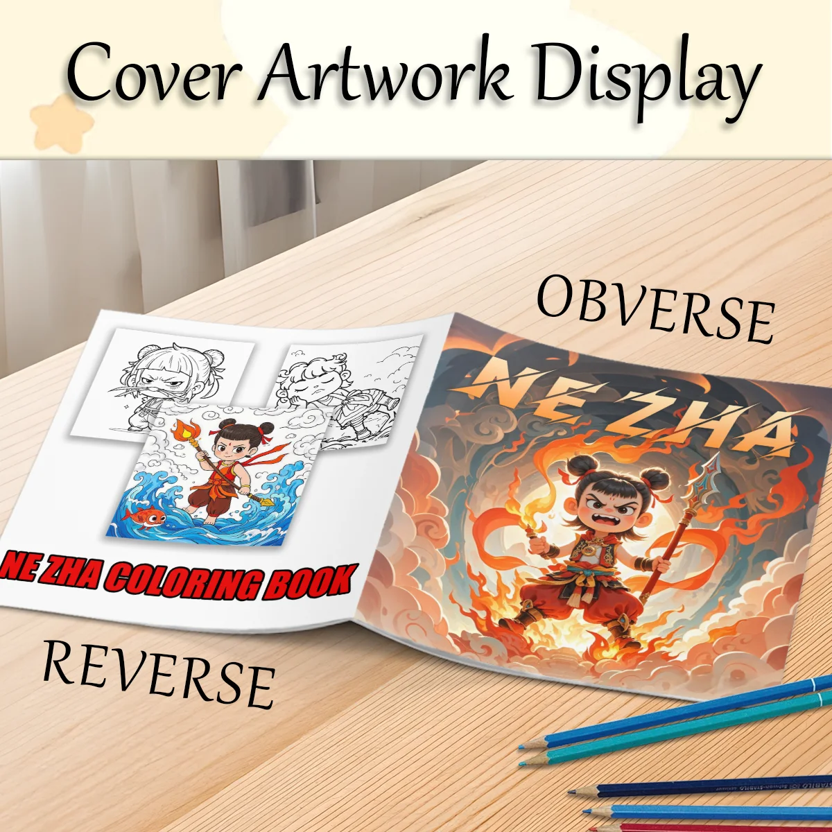 Adult Picture Book - Nezha Character Illustrations and Vibrant Color Fill Pages for Relaxation and Creativity 5
