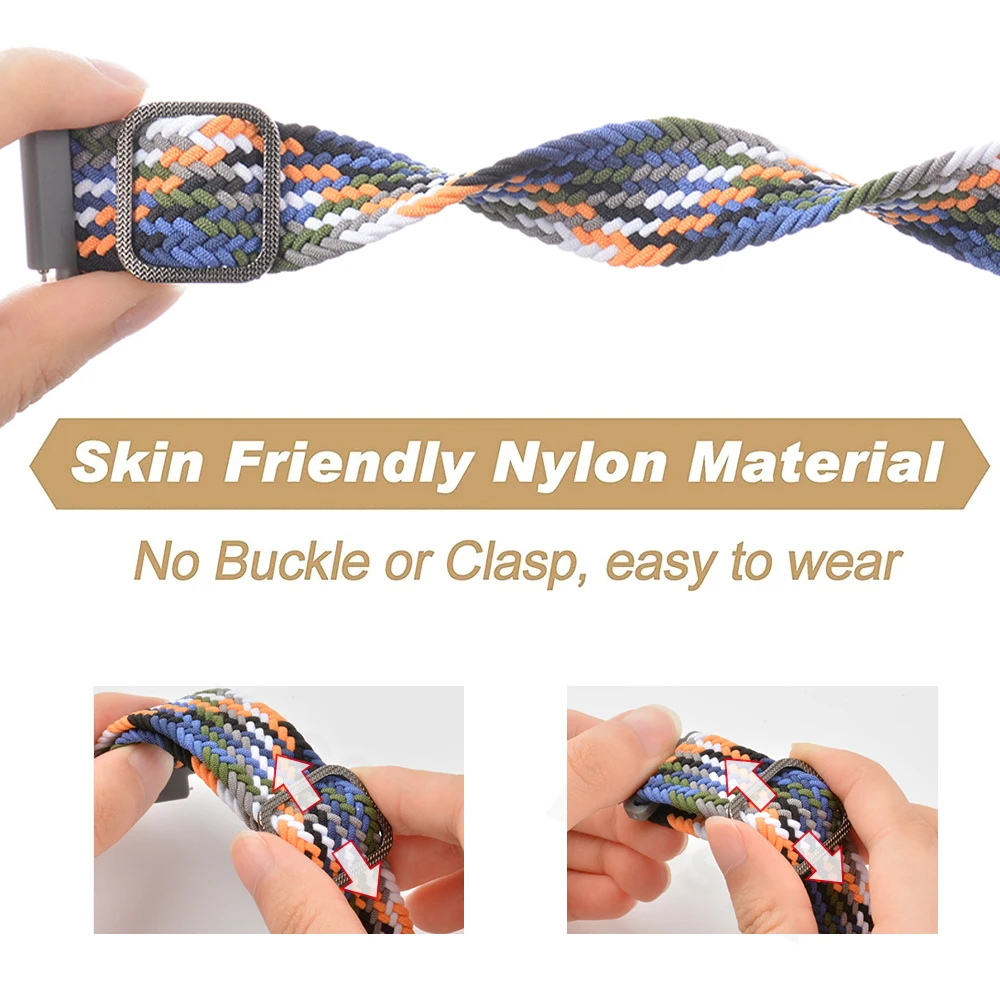 Premium 22mm Nylon Smartwatch Band Bracelet