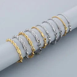 Elegant Gold - Tone Stainless Steel Twist Bracelet for Women - Fashion Jewelry Gift (2mm Width)