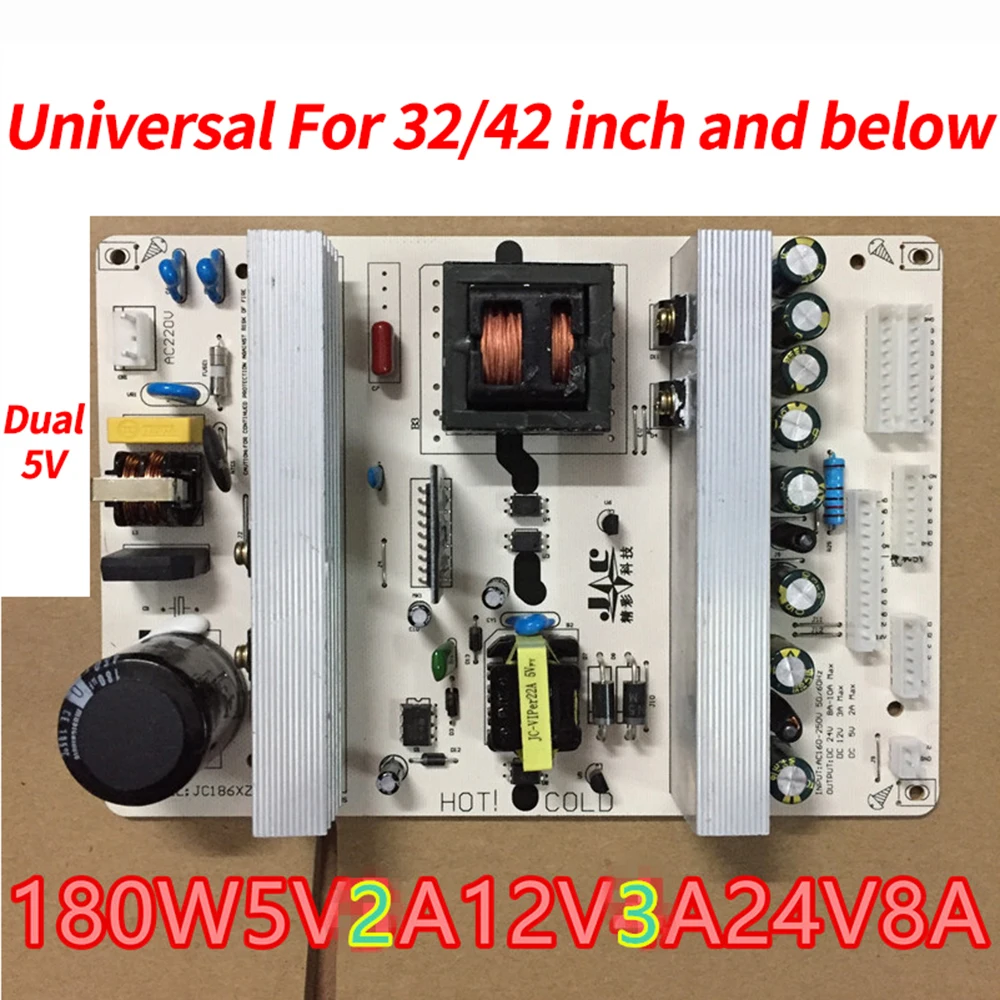 Scheda di alimentazione TV LCD LED universale per pannelli TV 26/32/37/42  pollici DC 5V3A/12V4A/24V8A uscita 2/6/7/10/13 pin