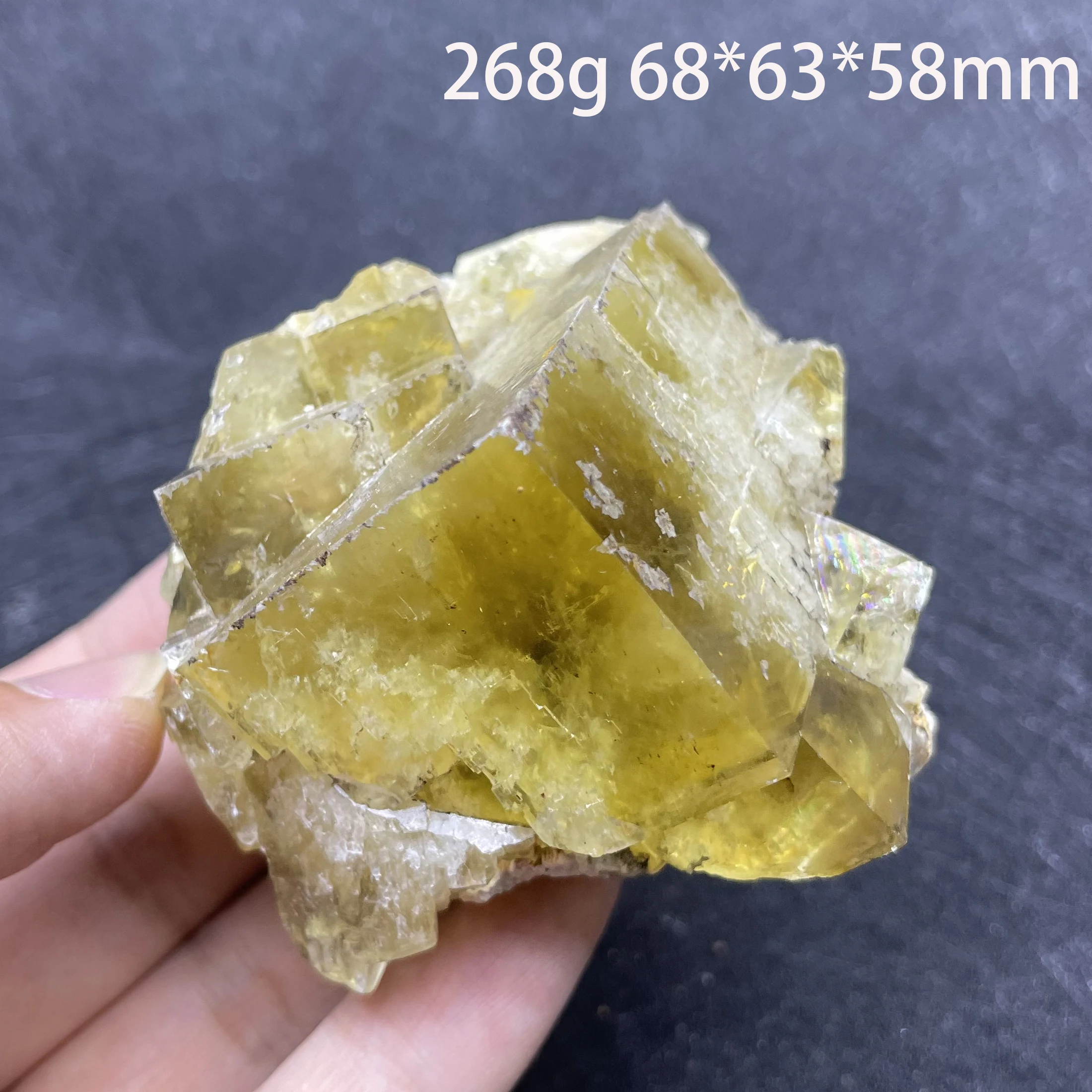 Natural Raw Stone Beijing Yellow Fluorite Crystal Cluster Mineral Specimen Quartz Rock Decoration Gift Healing 2