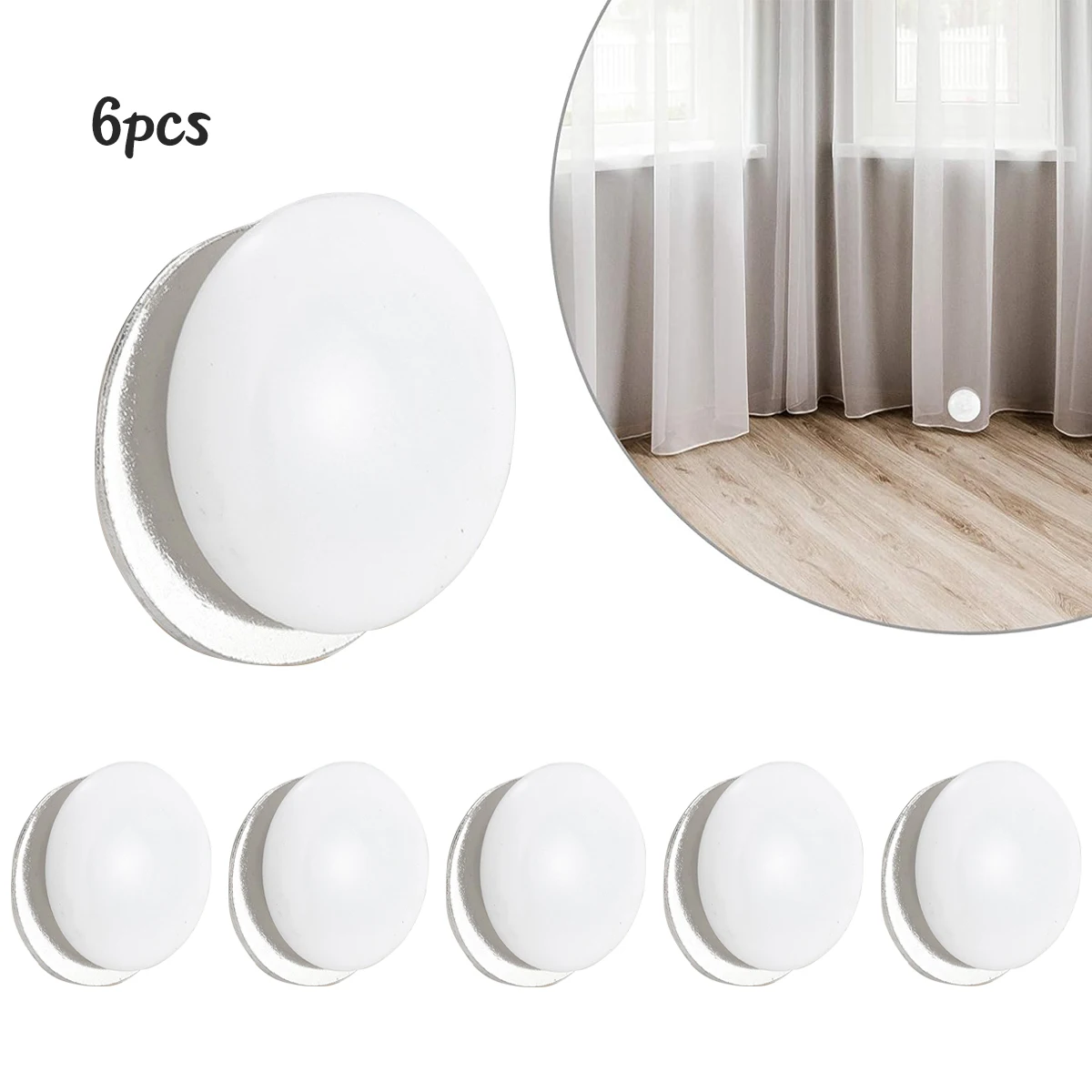 Shower Curtain Weights 6pc Magnetic Silicone Covered Rustproof Heavy Duty Outdoor
