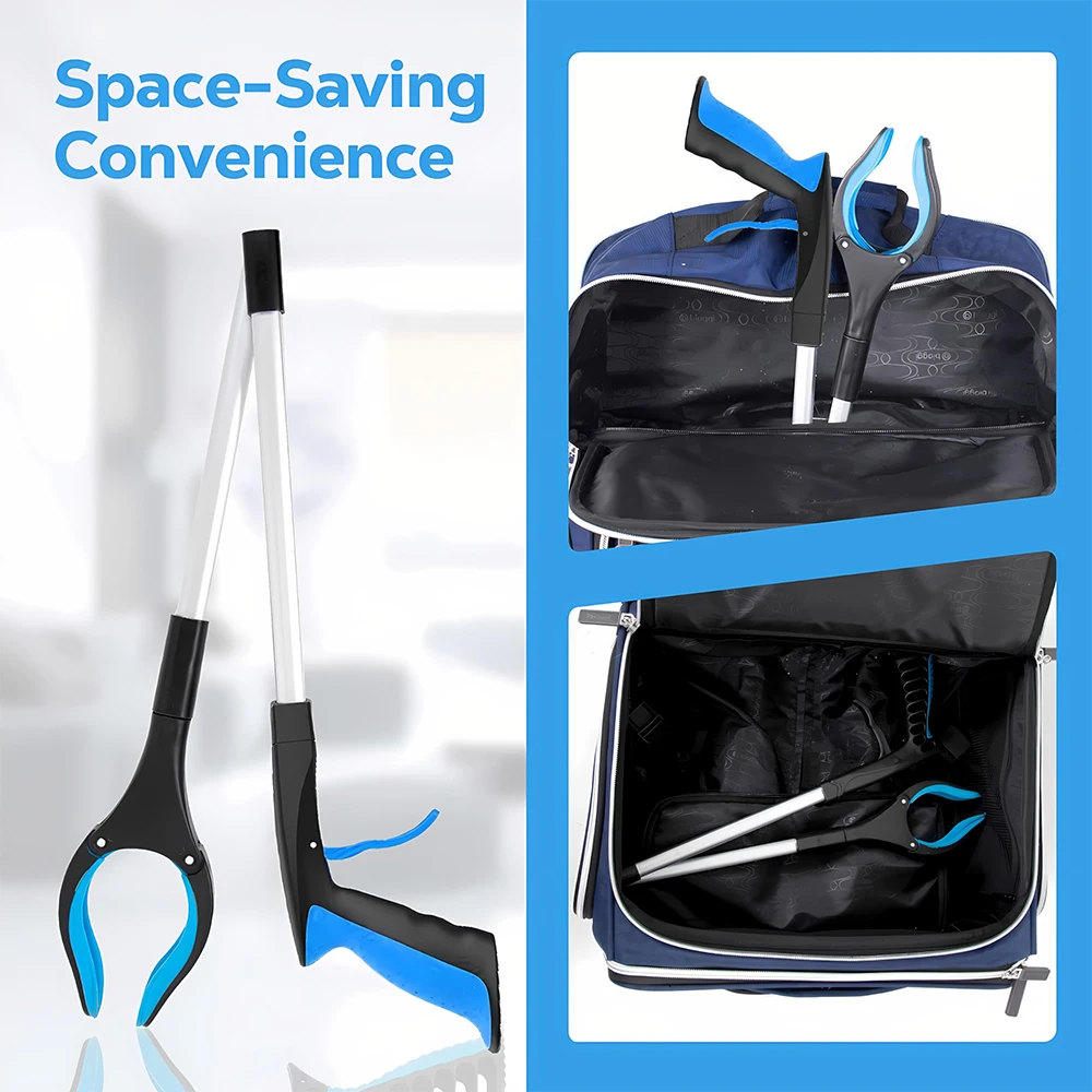 32 Inch Extra Long Foldable Grabber Reacher Pickers Garbage Pick Up Mobility Aid Reaching Assist Hand Tools for Elderly 4