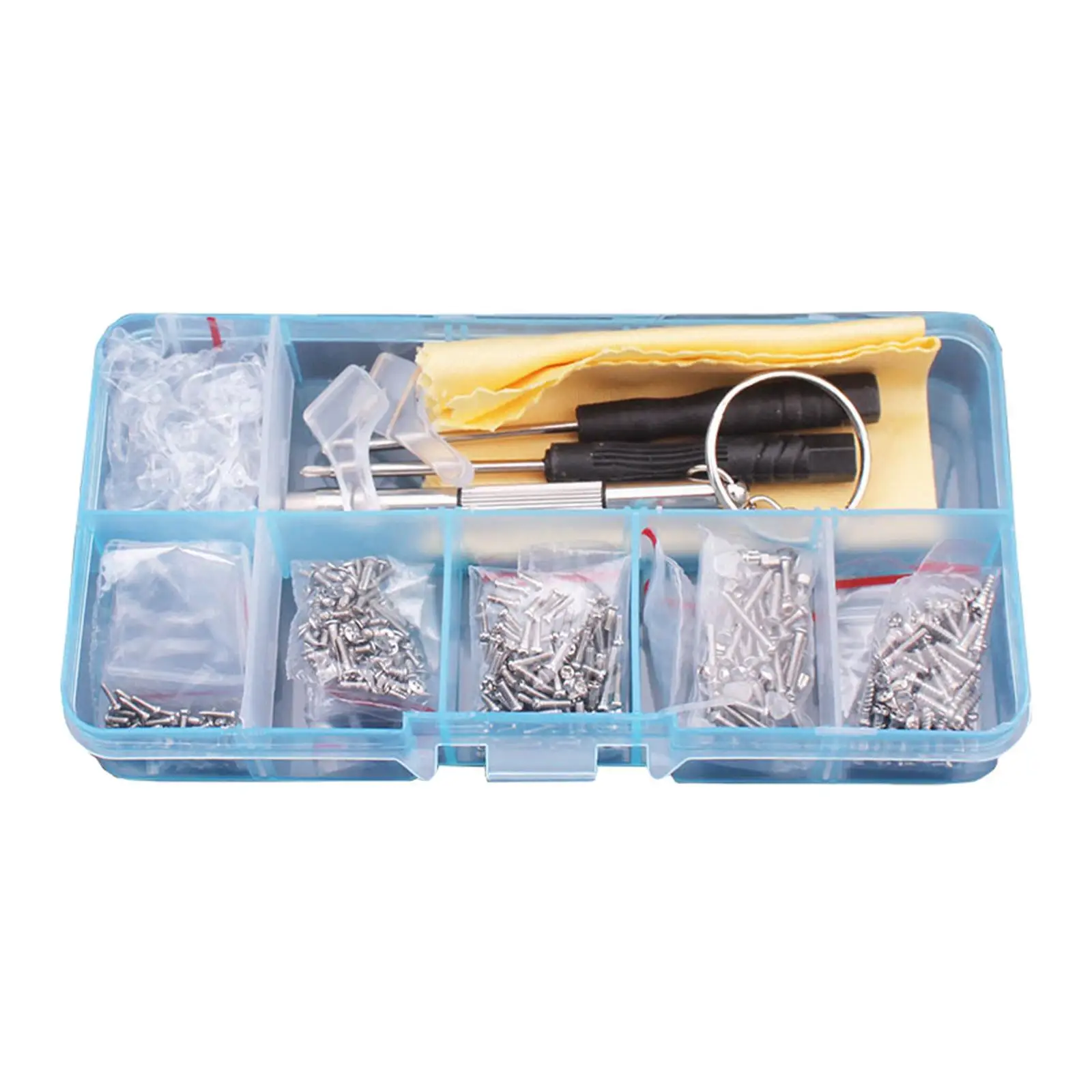 Eyeglass Repair Kits Include Nose Pads Portable Eye Glass Repairing Kits Multipurpose Replacement Accessories with Screw Box