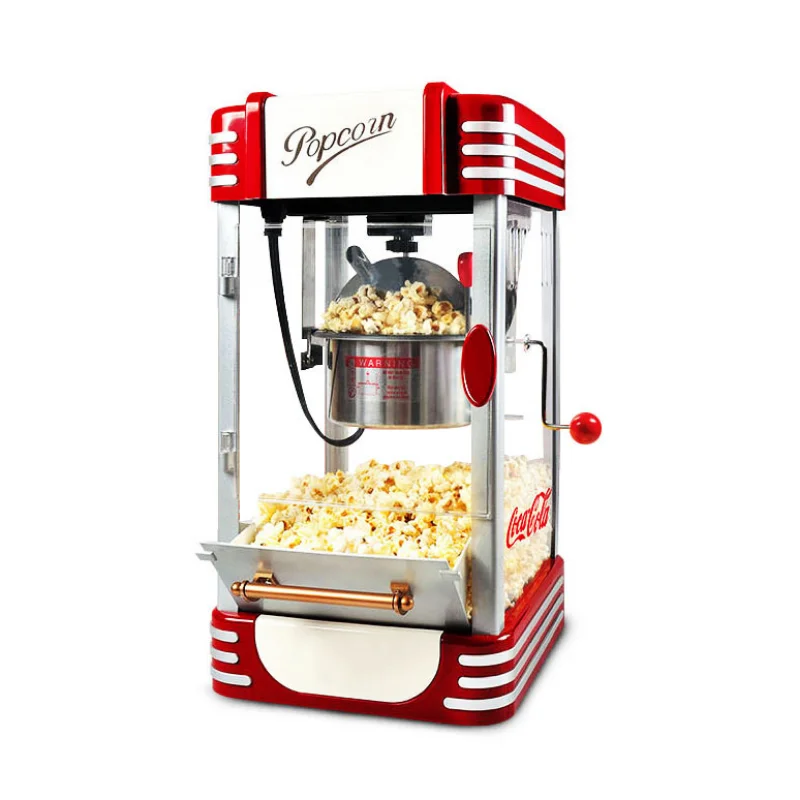 110V/220V single and double door large capacity new commercial full-automatic popcorn machine الة فشار pop corn maker