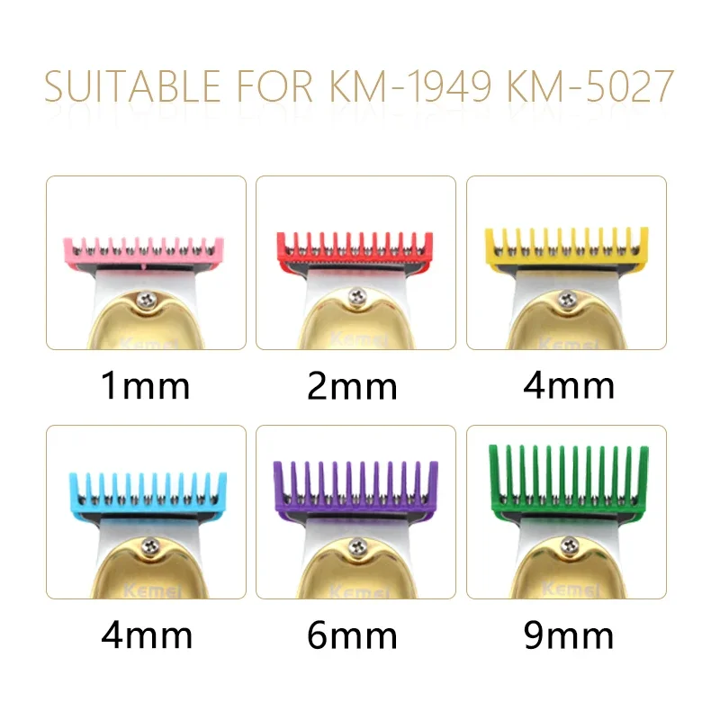Kemei 1 2 3 4 6 9 mm Professional Hair Trimmer Multicolor Limit Comb Universal Barber Accesories for 5027 1949 5098 9163 5021 3