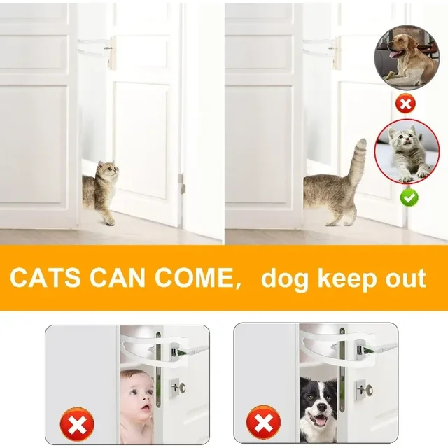 Cat Door Holder Latch Adjustable Dog Door Stopper Elastic Gate Lock Flex Latch Strap Keep Dog Out From Entering Pet Gate Supply 5