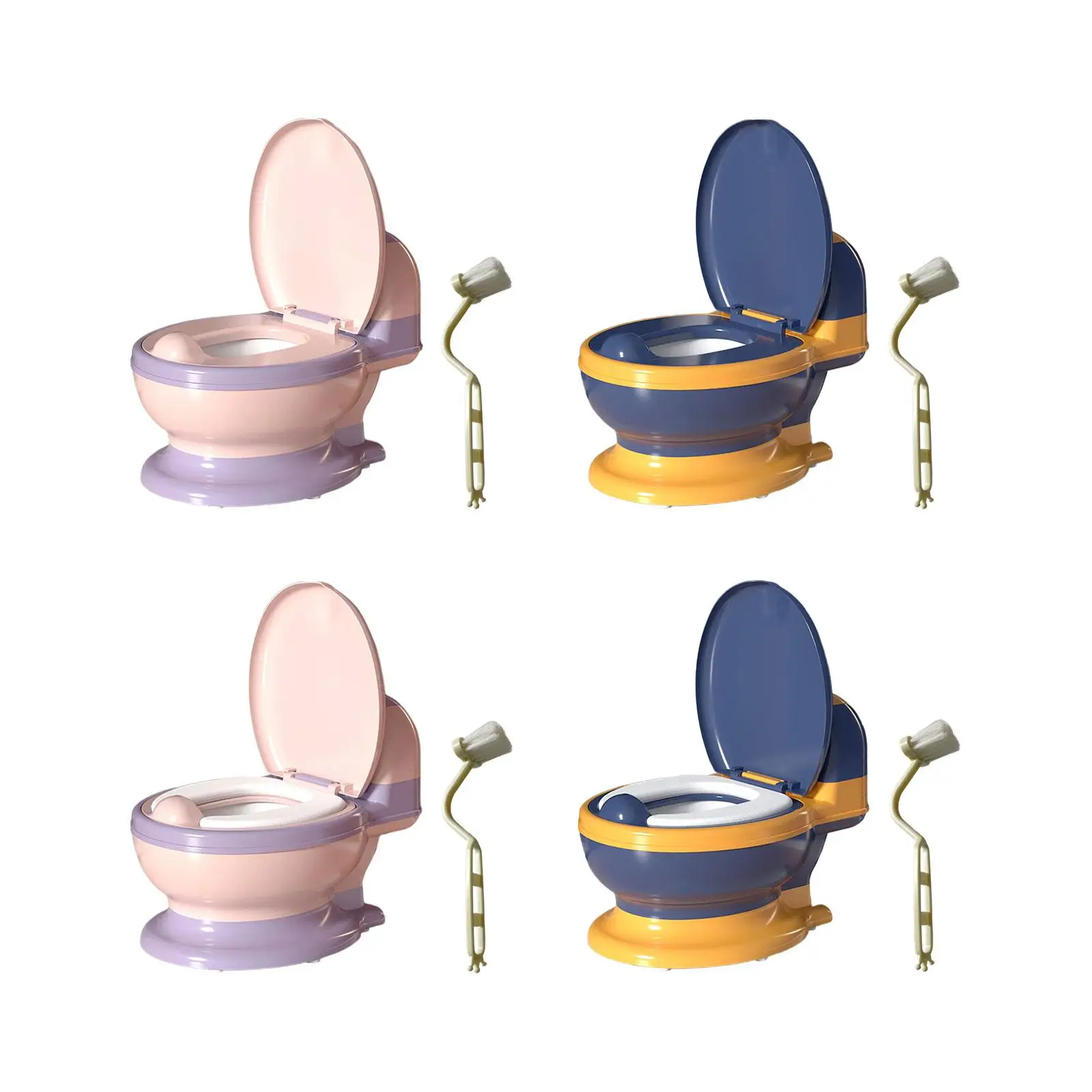 

Toilet Training Potty with Wipe Storage Easy to Clean Includes Cleaning Brush Training Transition Potty Seat Realistic Toilet