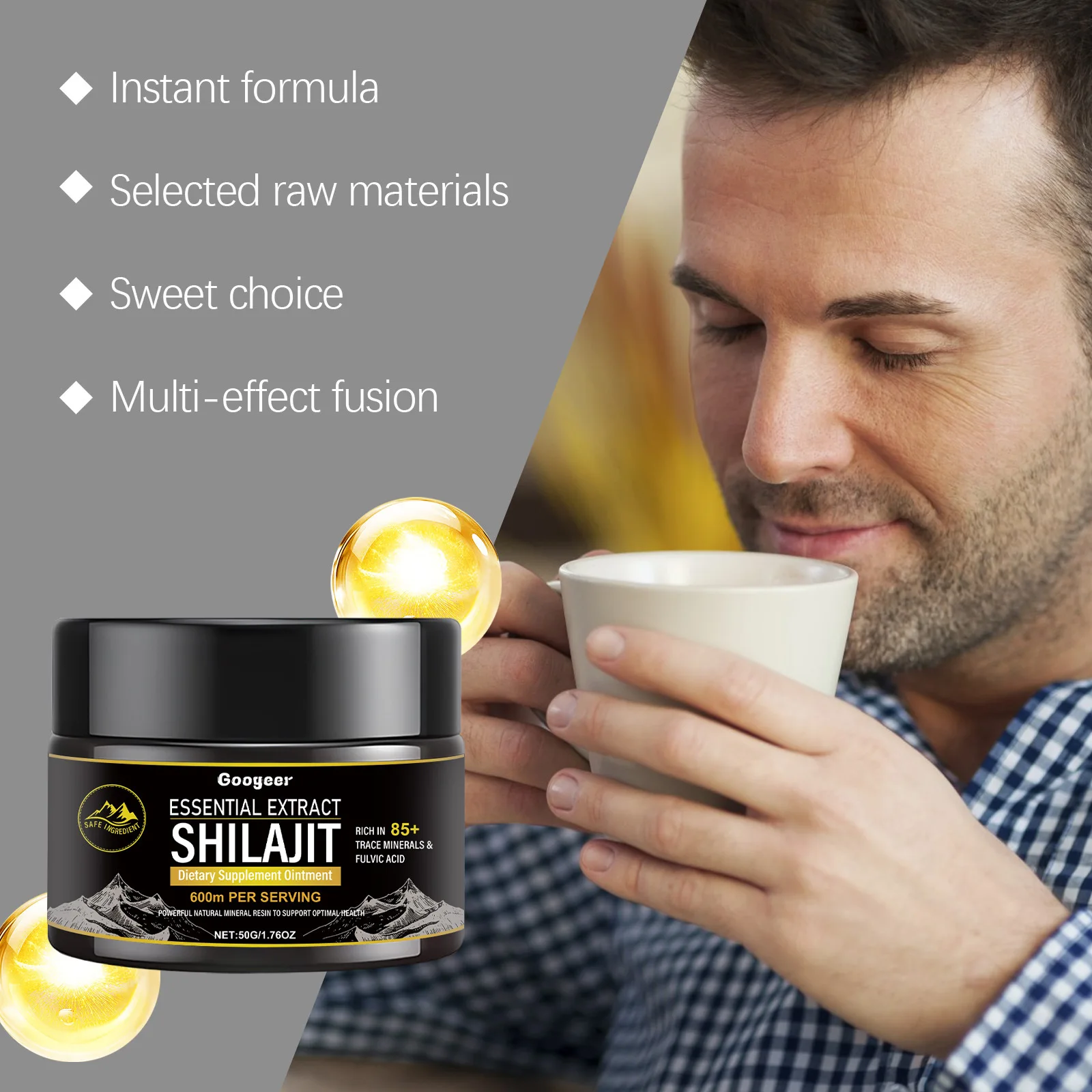 Essential Extract SHILAJIT Resin 50-250g Pure Himalayan 600M Trace 85+ Mineral Fulvic Acid Optinal Health Body Energy