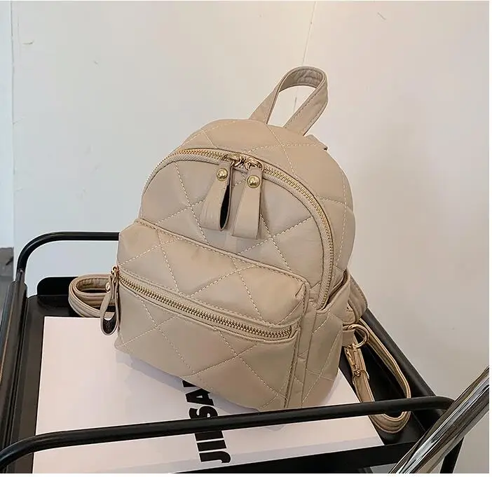

2022 Fashion Women Backpack Teenager PU Backpacks Male Travel Backpacks