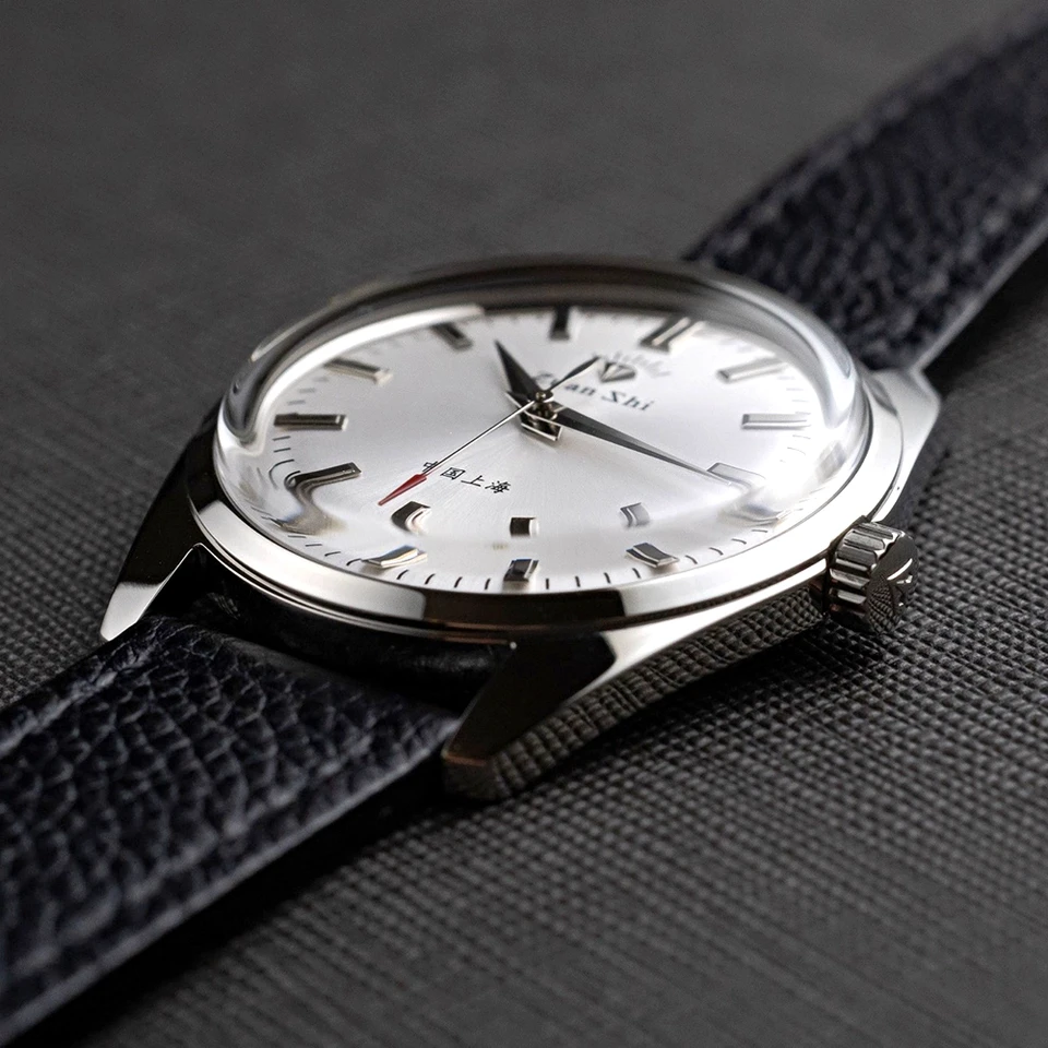 Shanghai-男性用時計,レトロなドレス腕時計,機械式腕時計,本物の時計