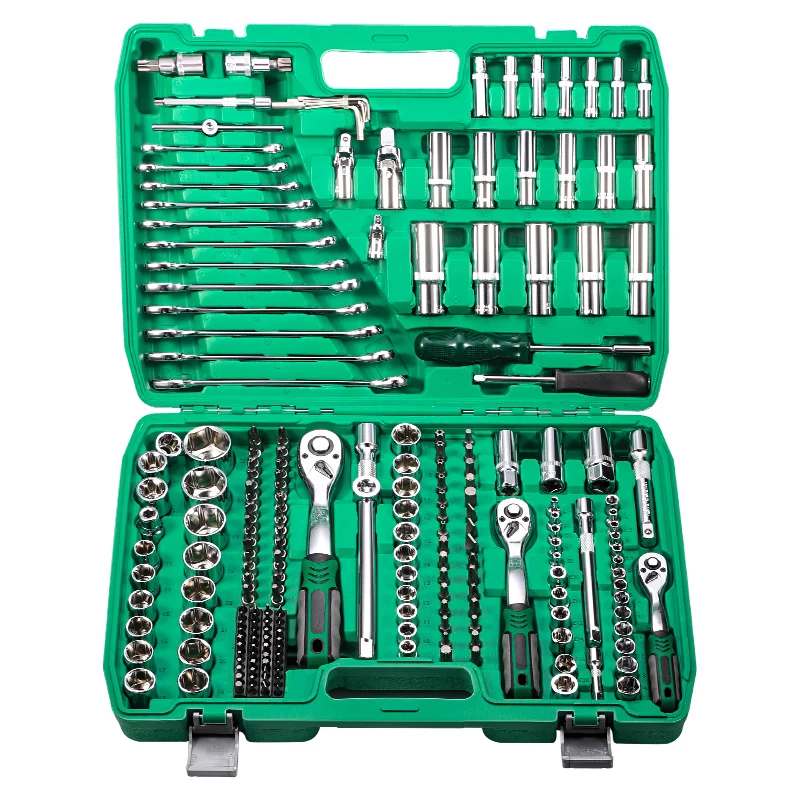 

Set Of 216pcs Hand Mechanic Socket Ratchet Wrench Combination Tool Kits For Cars Motorcycles And Bicycles