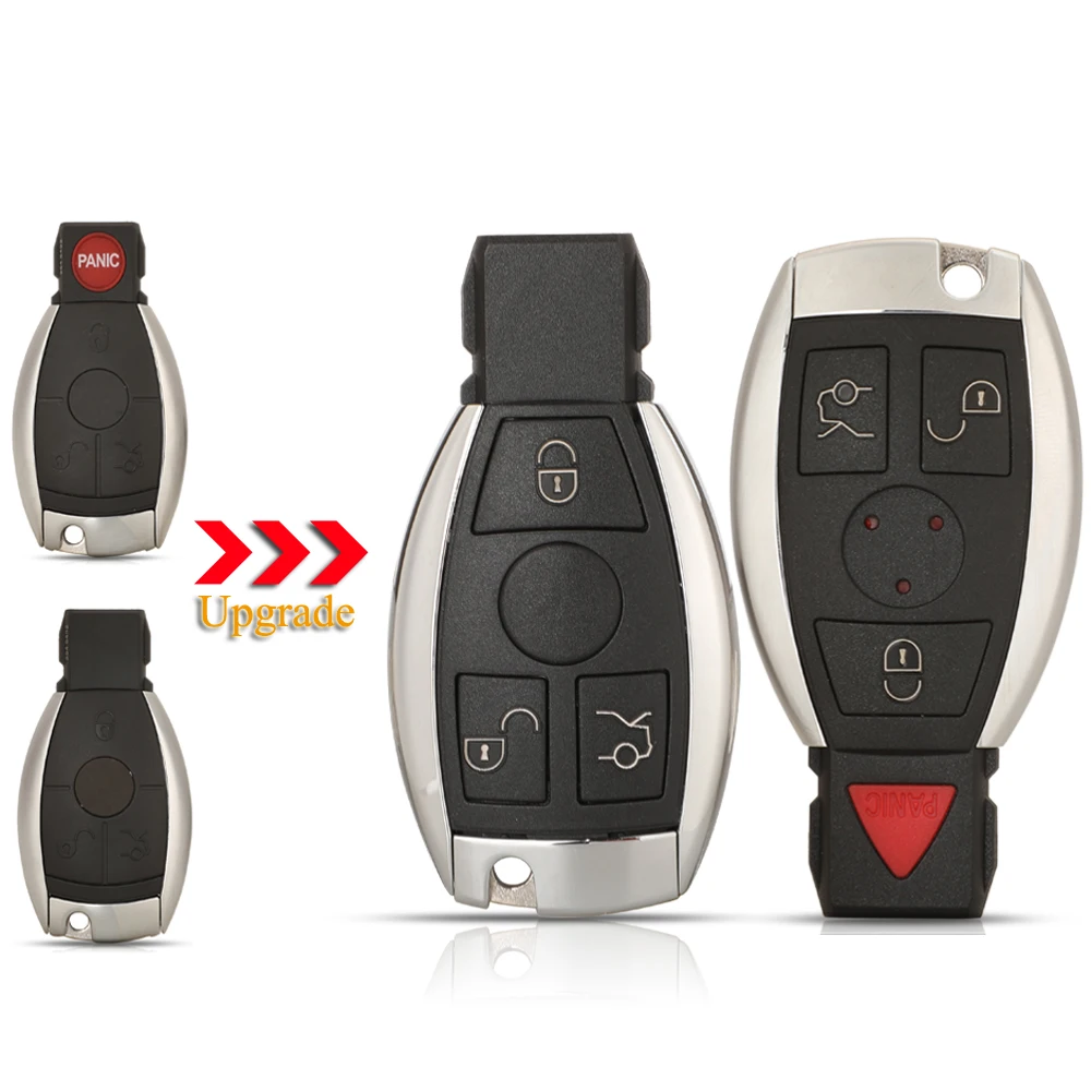 Jingyuqin 3/4Btn Nec Modificato Remote Car Key Case Shell Per Mercedes Benz Nec C E R S Cl Gl Sl Clk Slk Remote Key Fob