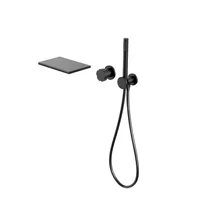 ก๊อกน้ำอ่างอาบน้ำแบบฝังผนัง FARRETE รุ่นหรูหรา ทำจากทองแดงทั้งหมด พร้อมถังเก็บน้ำร้อน-เย็น ชั้นวางของด้านข้าง ดีไซน์น้ำตก สีทองขัดเงา 5