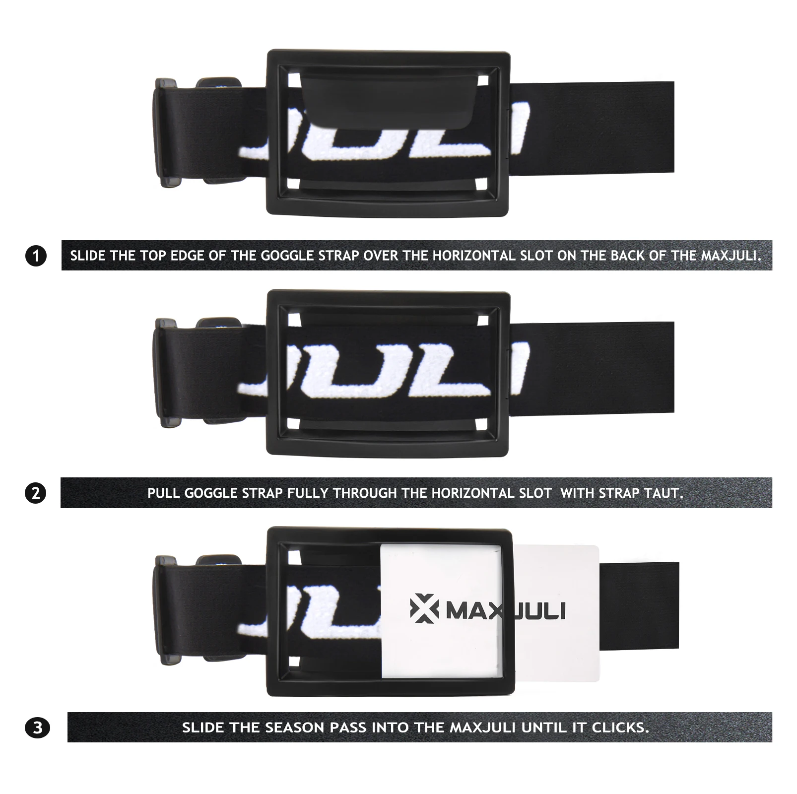 MAXJULI Ski Goggles Pass Holder 3013 4
