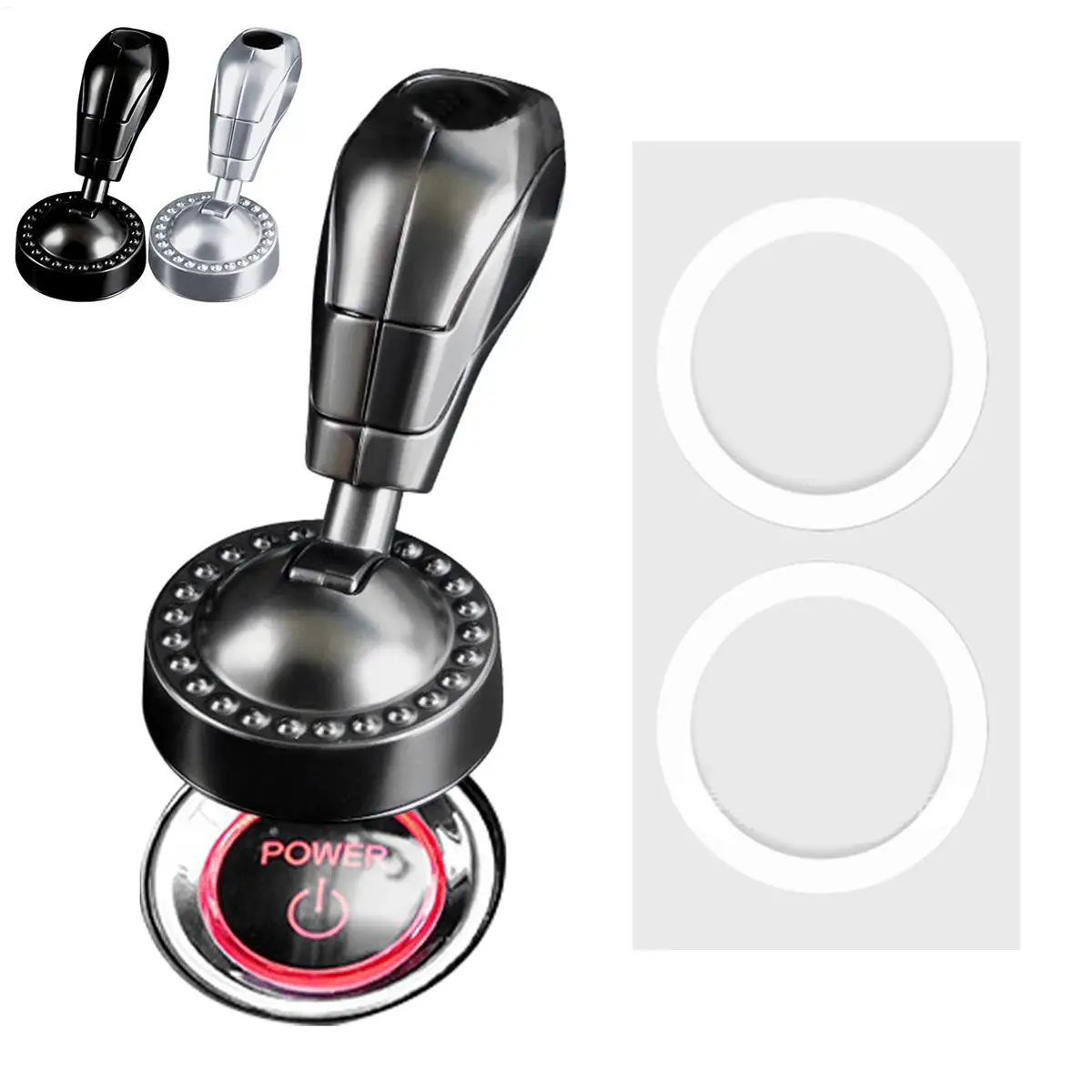 Sleek Metal Engine Start Button Cover - Stylish Car Interior Accessory