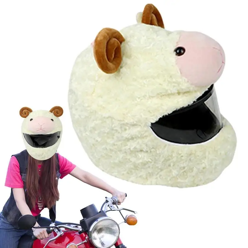 

Motorcycle Headgear Cap Cover Motorcycle Modular Full Face Integrated Cover Lovely Animal Emoticon Full Face For Men And Women