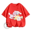 Cute Cinnamoroll Character Printed T-Shirts in Hip-Hop Street Style O-Neck Kawaii Tops for Fashionable Boys Girls This Summer 4