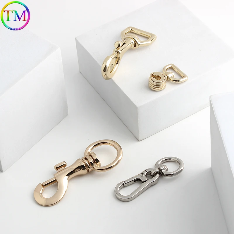 10-30PCS Metal Swivel Clips Carabiner Snap Hooks Clamp Hook Hanging Snaps Buckle For Purse Bags Strap Buckles Part Accessories