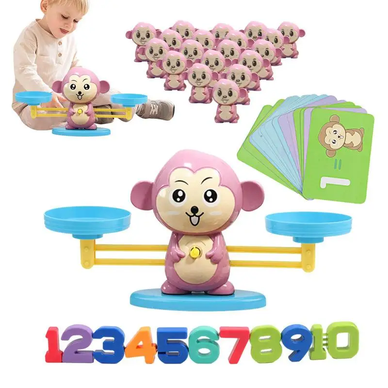

Montessori Math Toy Animal Balance Scale Educational Math Balancing Scale Number Board Game Kids Learning Toys