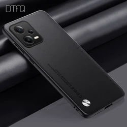 Luxury Leather Shockproof Case - Premium Protective Cover for Note 12 Pro Speed (Black)