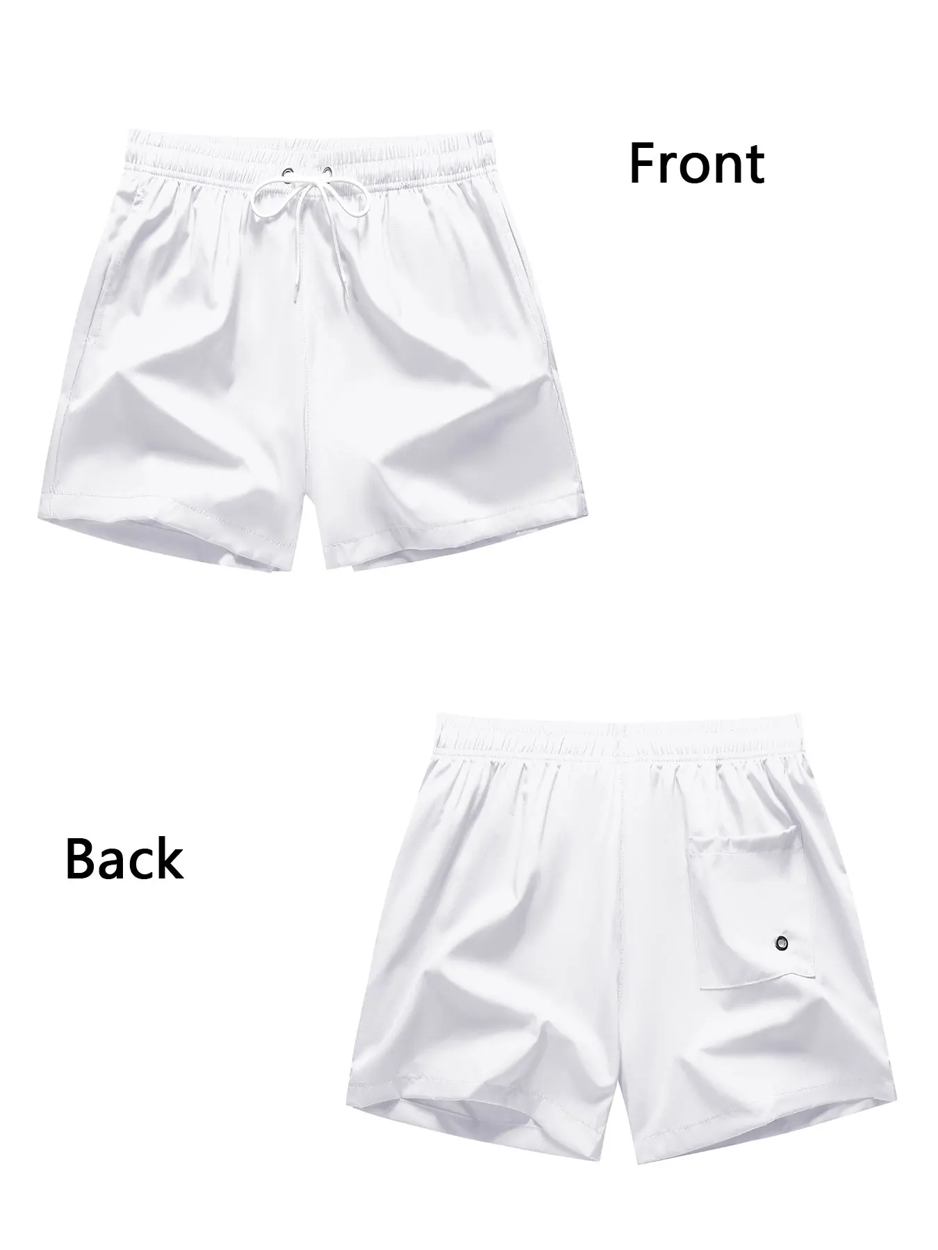 2026 Neue Herren-Badeshorts Schnelltrocknend Einfarbige Strandshorts Sommer Casual Boardshorts mit Kordelzug zum Schwimmen und Surfen – Detail 10