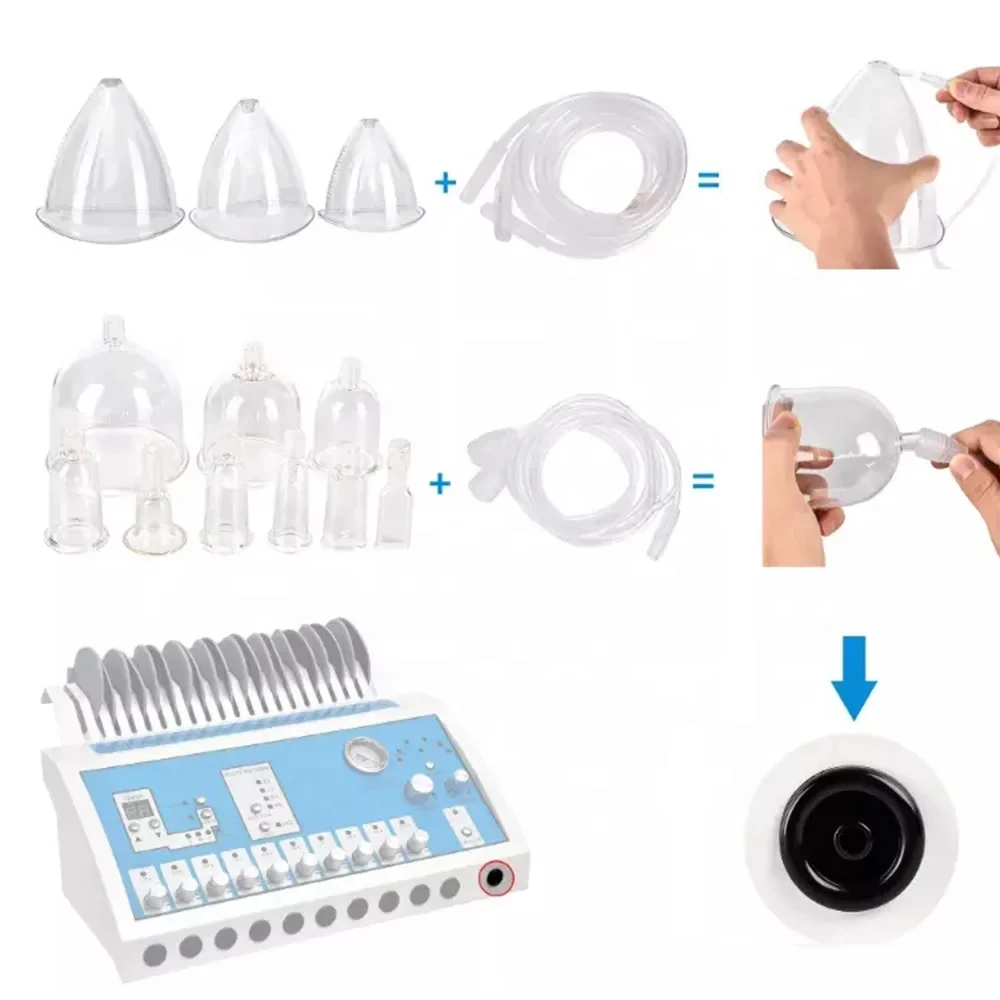 Máquina Eléctrica de estimulación muscular, aparato de masaje al vacío, moldeador corporal, calor infrarrojo, ondas rusas, EMS, 4