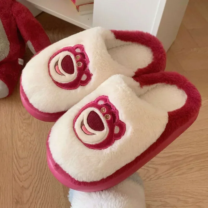 otso cotton slippers for men and women winter new cute kawaii Toy Story trendy couple home non-slip anime cartoon furry shoes