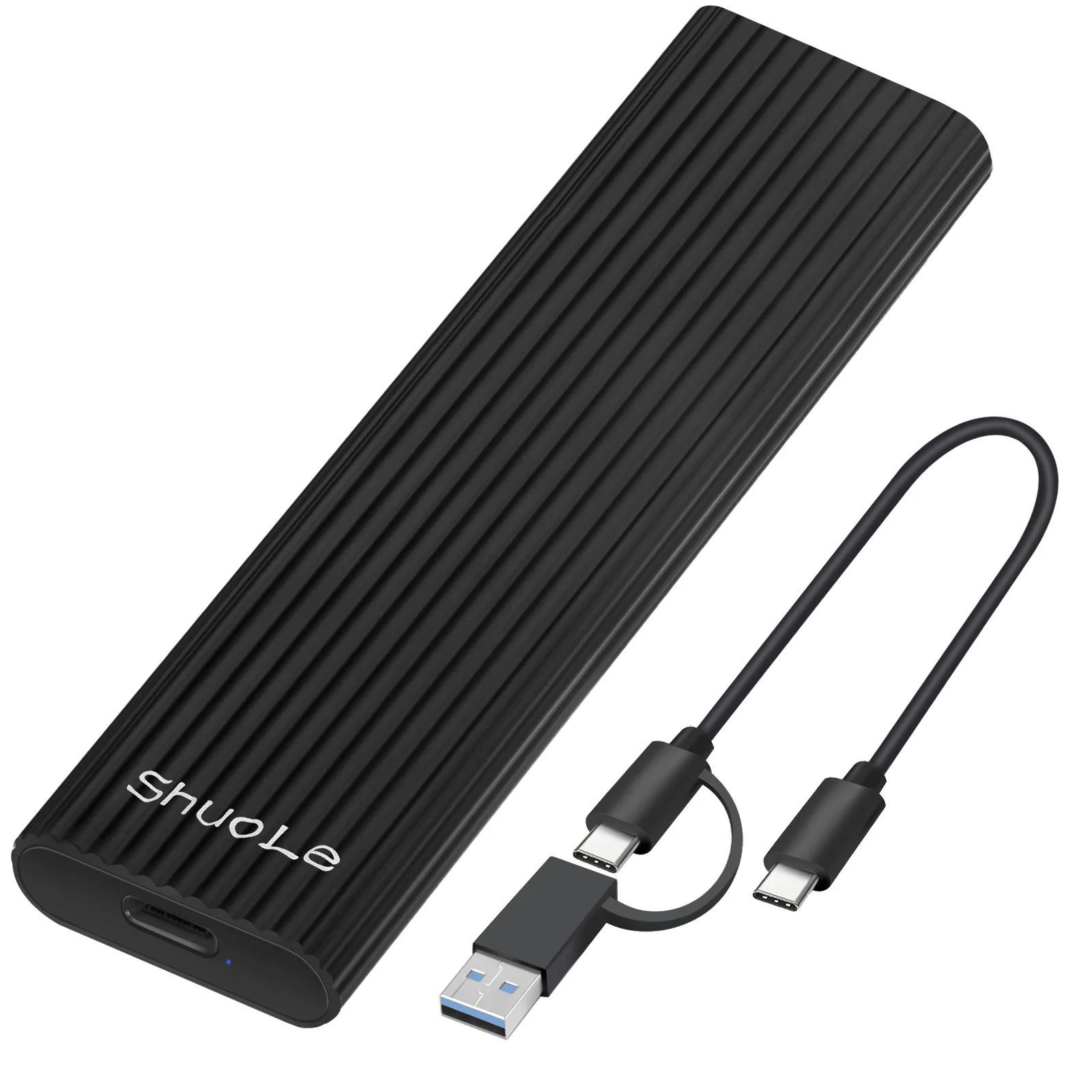 Caja M.2 NVME PCIe SSD con USB tipo C 10Gbps caja de disco duro externa para PCI-E M2 SSD-soporte SSD