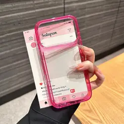 Premium Shockproof Clear Acrylic Phone Case with Transparent Bumper - iPhone 12 Mini (Rose)