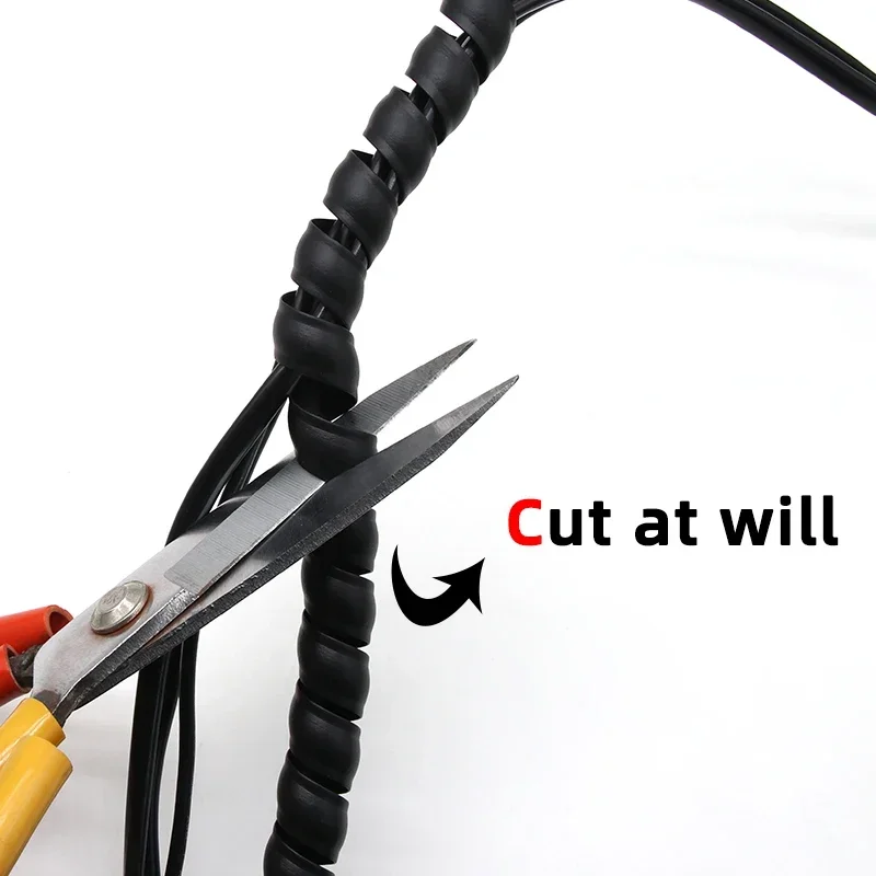 1/3/5 미터 8mm  35mm 라인 주최자 파이프 보호 유연한 나선형 랩 권선 케이블 와이어 보호기 케이블 슬리브 커버 튜브