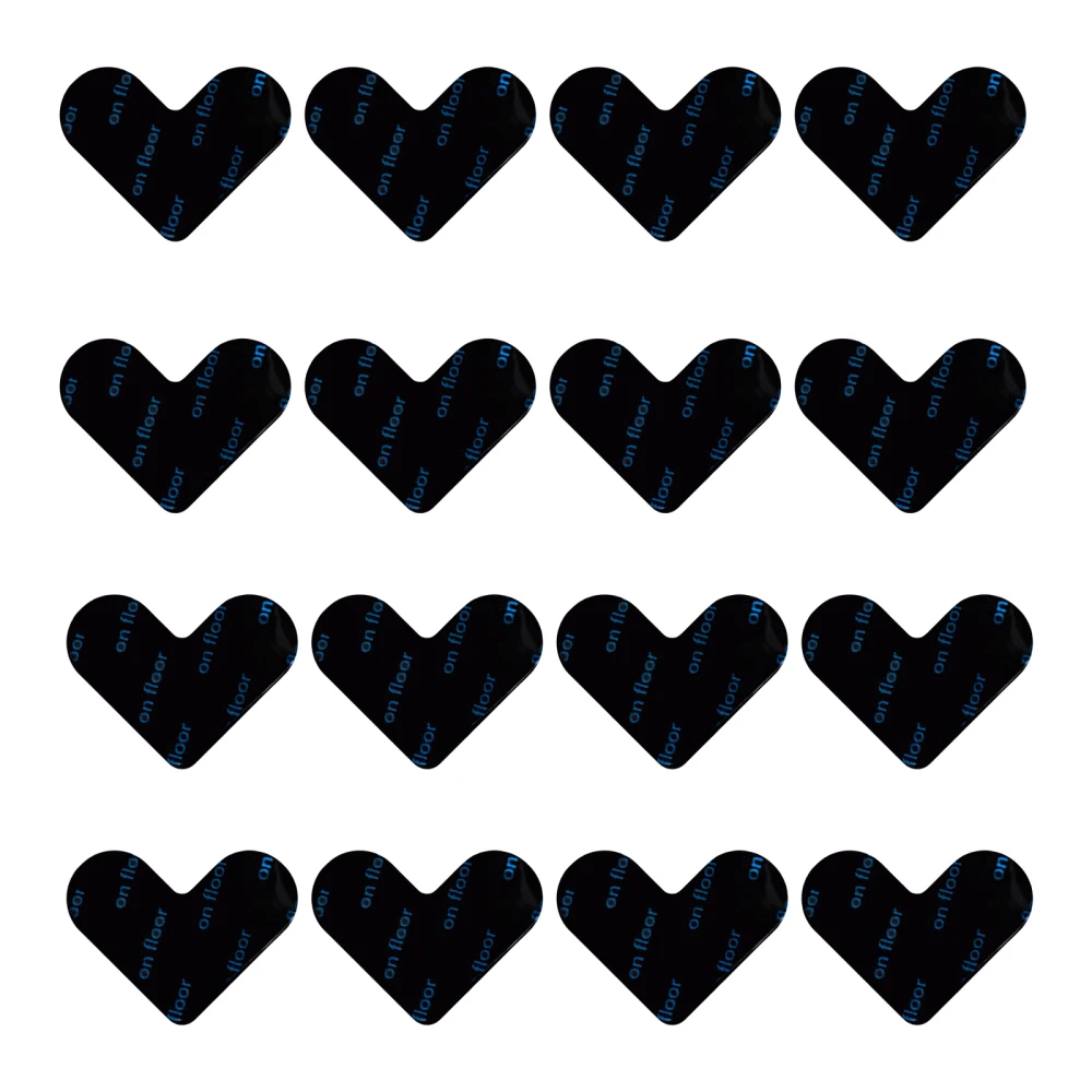 

Rug Pads Black Silk Cloth Durable Creative Kitchen Bedroom Door Decor Anti-skid 8/12/16pcs Heart Shaped Mat Gripper