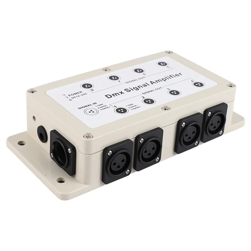 가정용 LED 컨트롤러 신호 증폭기 플라스틱 스플리터 디스트리뷰터, DC 12-24V, 8 채널 출력 Dmx Dmx512, 1 개