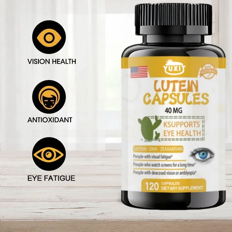 YUXIT Natural Treasure Lutein Pill, Eye Health Supplement And Vitamin, Supports Visual Health, 40mg
