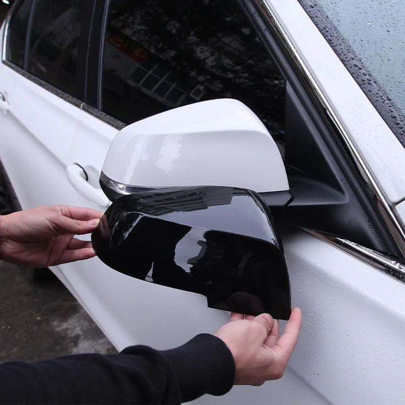 

2Pcs Black Car Side Rearview Mirror Cap Cover Trim For BMW 1 2 3 4 Series GT F20 F30 F31 F21 F22 F23 F32 F33 F34 F35 Accessories