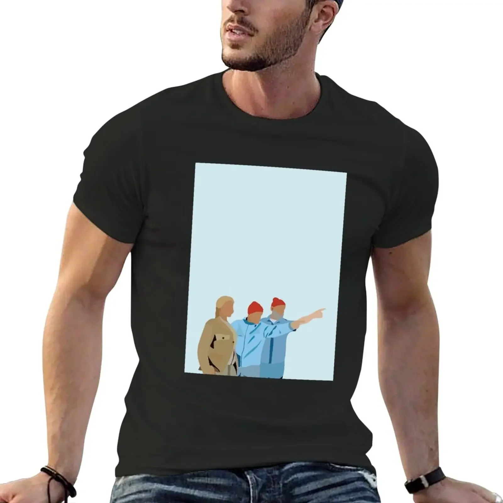 

Minimal The Life Aquatic with Steve Zissou Poster Poster T-Shirt aesthetic clothes oversizeds funny t shirts for men