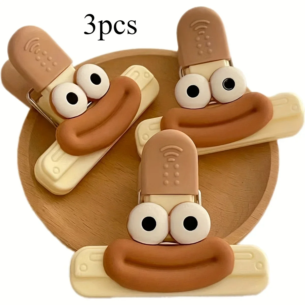 3pcs Creative Face Food Bag Clips 6