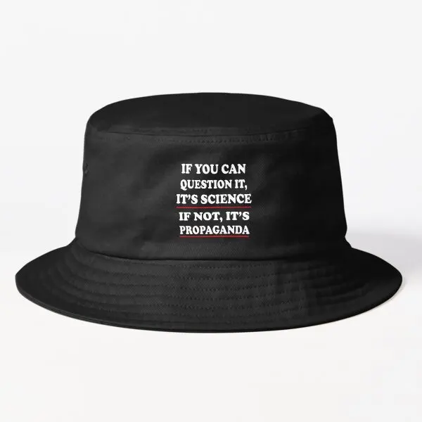

If You Can Question It It Is Science If Bucket Hat Fashion Fish Sun Boys Black Casual Spring Hip Hop Outdoor Summer Caps Mens