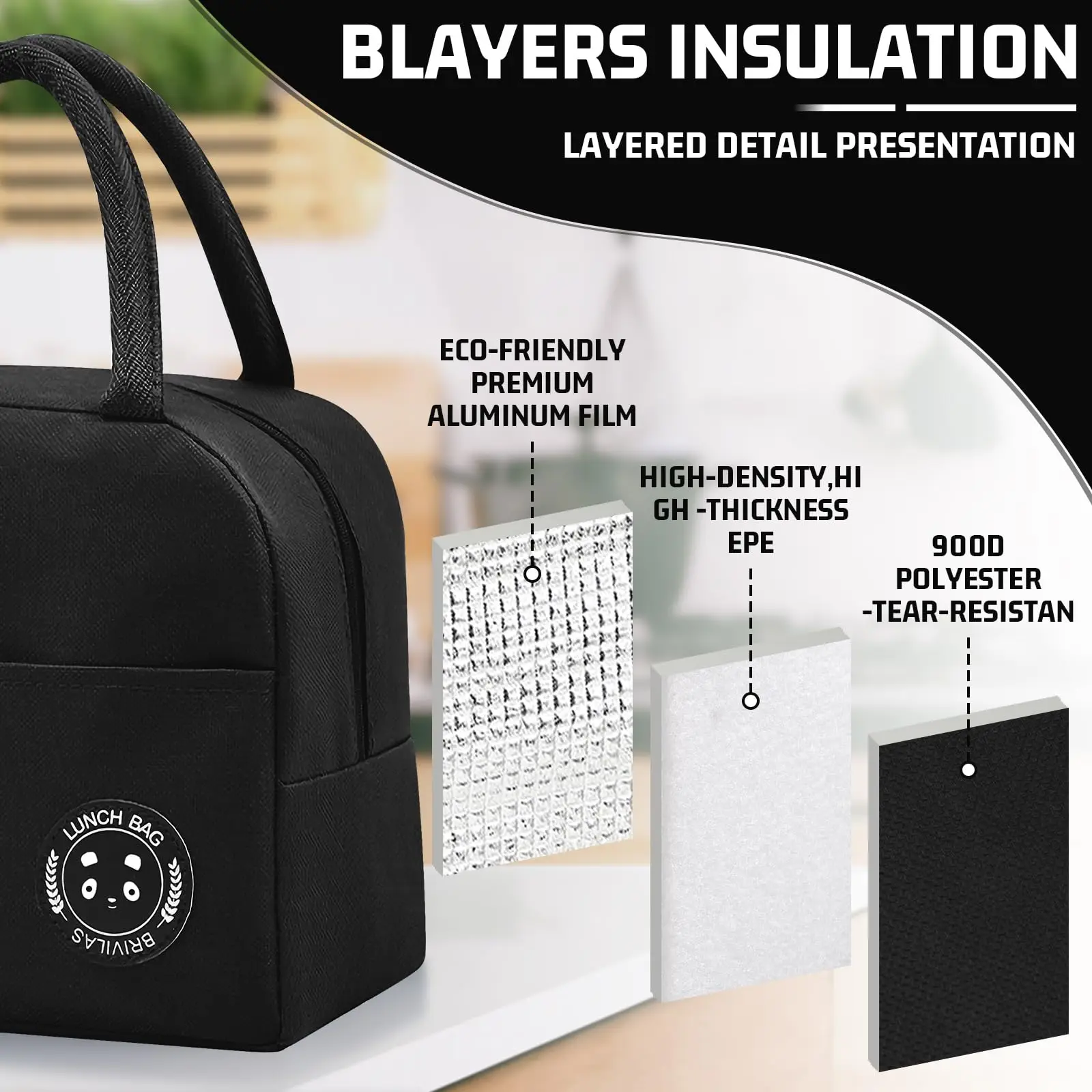 Premium Insulated Lunch Bag with Aluminum Foil Lining