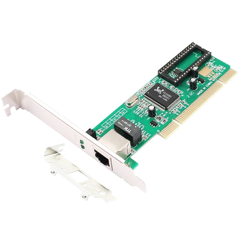 데스크탑 PC용 기가비트 PCI 이더넷 카드 RTL8169 칩, 10/100/1000Mbps, RJ45 단일 포트, 대형 및 소형 케이스 네트워크 어댑터에 적합