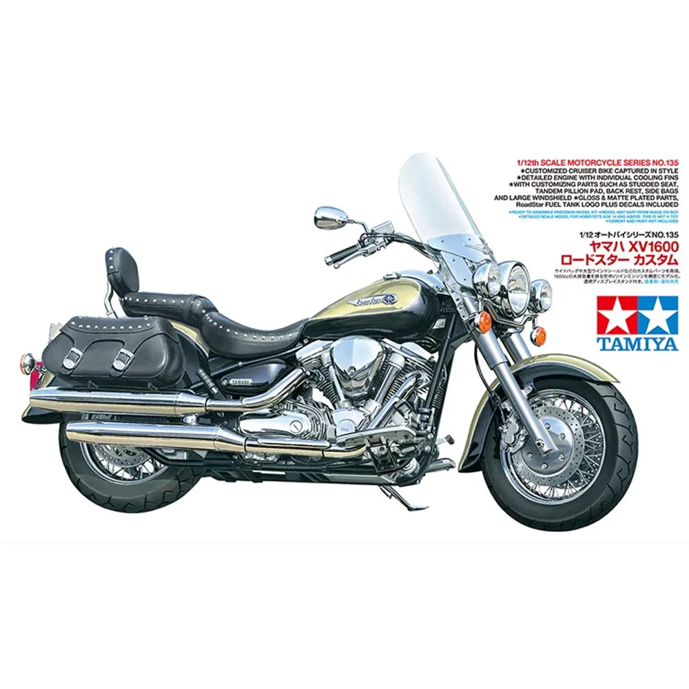 Tamiya 14135 1/12 Xv1600 Road Star Custom Racing Motorcycle Sport Moto Hobby Toy Plastic Model Building Assembly Kit