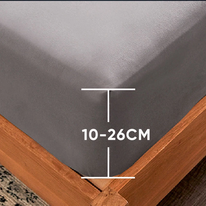 Description Picture 5 of item85% Cotton Bed Sheet with Elastic Band Replacement Fitted Bed Sheet Eur Mattress Protective Cover 135/140/160  Double Linens